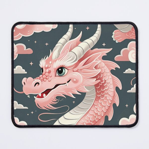 Item preview, Eastern Pink Dragon Pattern (Chibi) designed and sold by PatronesKawai.