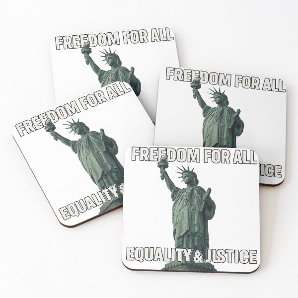 Item preview, Freedom for All – Equality & Justice Liberty Poster | Modern Patriotic Art designed and sold by Chroma Myst.