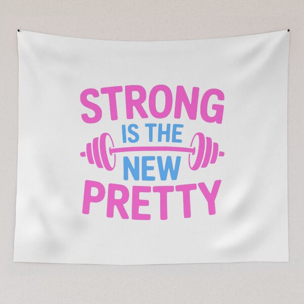 Item preview, Strong Is The New Pretty! Pink Girly Gym designed and sold by PMCreative.