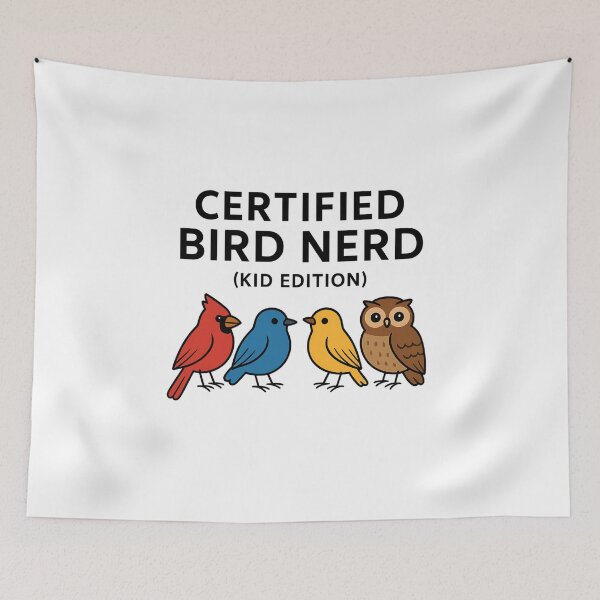 Item preview, Certified Bird Nerd (Kid Edition) – Cute Birdwatching Design for Kids designed and sold by Brainy Bird's Place.