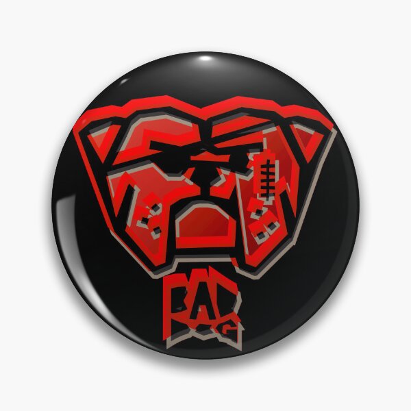 Item preview, Bad Dog logo offset red and gray designed and sold by baddogboards.
