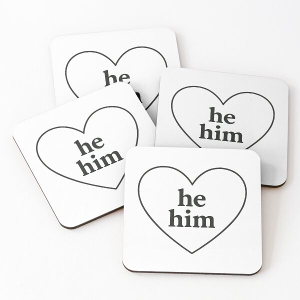 Item preview, He Him Pronouns Heart designed and sold by Owcomm.