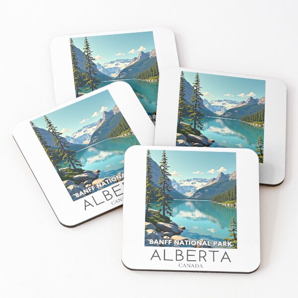 Item preview, A Pop Art Illustration of Banff National Park - Canada  designed and sold by StudioRedKoala.
