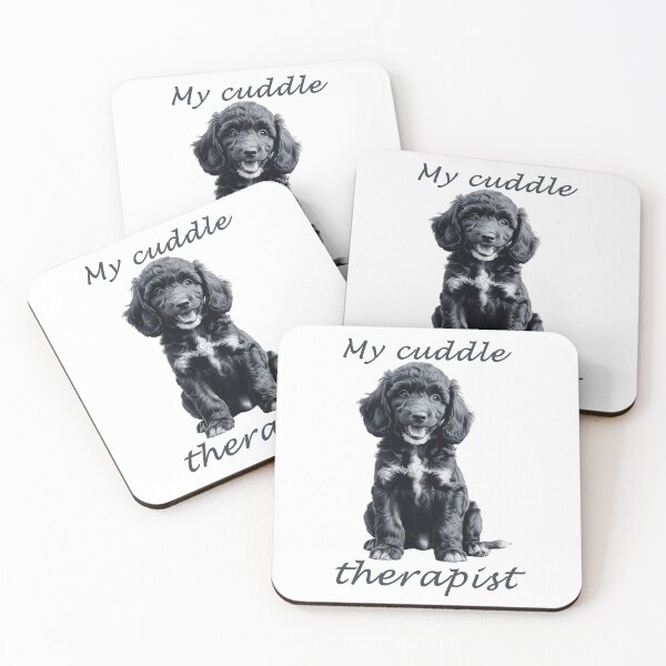 Item preview,  My Cuddle Therapist – Black Poodle Love designed and sold by Pawtraitvibes.