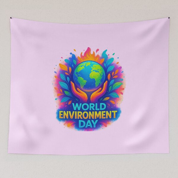 Item preview, Hands Holding Earth | World Environment Day Save Nature Art designed and sold by ExploreAura Studio.