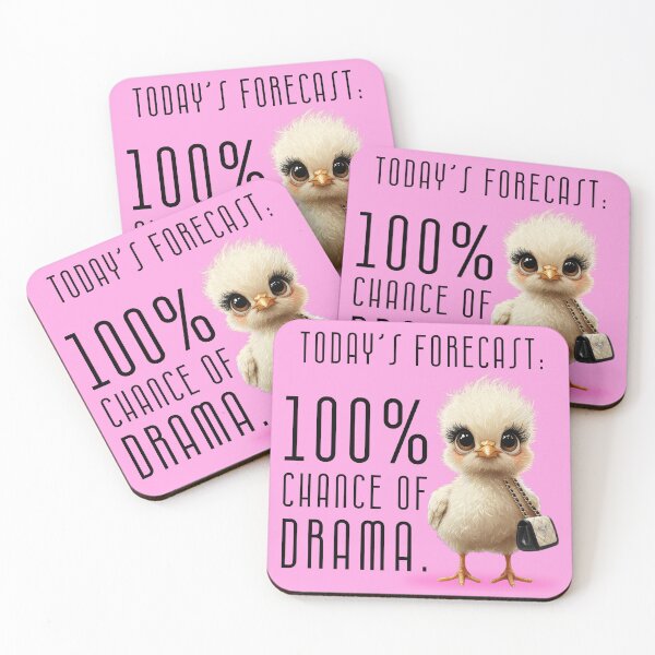 Item preview, Coco Cluck: 100% Chance of Drama – Funny Chick Quote designed and sold by Tori Chiarello Designs.