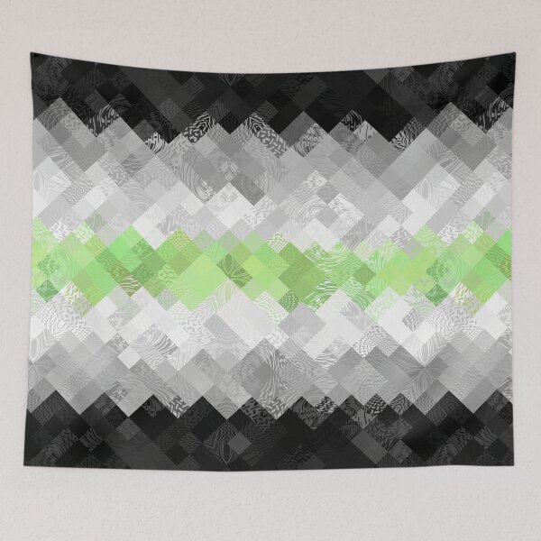 Item preview, Groovy Boho Retro Geometric Abstract Digital Agender Pride Flag designed and sold by Chaos Queery.