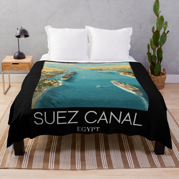 Item preview, A Pop Art Illustration of Suez Canal - Egypt  designed and sold by StudioRedKoala.