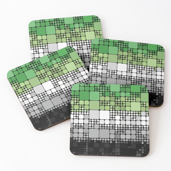 Item preview, Retro Modern Groovy Quirky Geometric Abstract Digital Aromantic Pride Flag designed and sold by Chaos Queery.