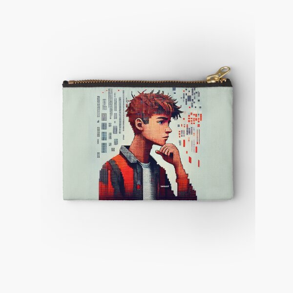 Item preview, Teen Contemplating Data in a Mosaic of Tiny Red Bricks - dePace' designed and sold by mrpropcake.
