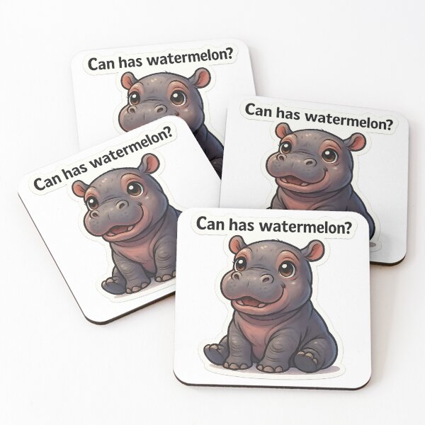 Item preview, Cute Baby Hippo Wants Snack designed and sold by Anime and 90s Style.