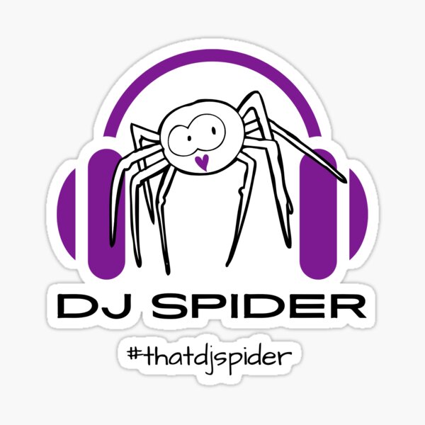 Vista previa del artículo con la obra «DJ Spider - Morado con negro», diseñado y vendido por thatdjspider.