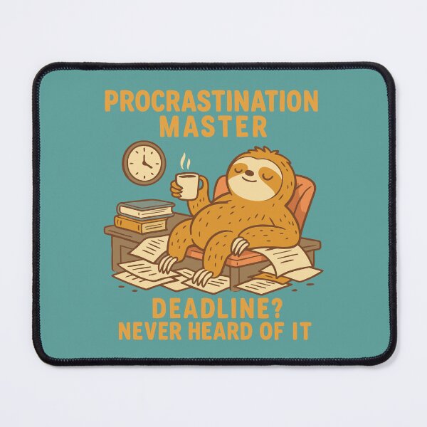Item preview, Procrastination Master – Deadline? Never Heard of It designed and sold by TeeLabDesign.