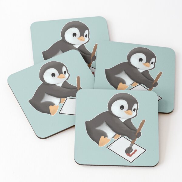 Item preview, Penguin Painter at Work designed and sold by aleecyam.