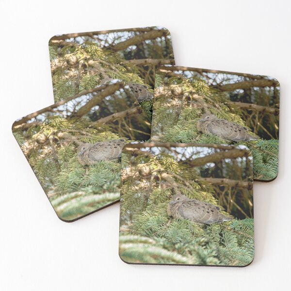 Item preview, Mourning Dove in Evergreen Tree designed and sold by KRFNatureGifts.