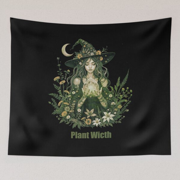 Item preview, Plant Witch Aesthetic, Botanical Magic & Wiccan Soul nature witch, herbalism, wicca, pagan, crystals, moon phases, earth magic designed and sold by Collagedream.