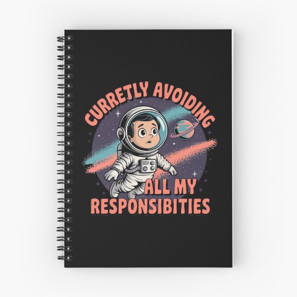 Item preview, Currently Avoiding All My Responsibilities T-Shirt – Retro Space Cartoon Design designed and sold by ARTReMi.