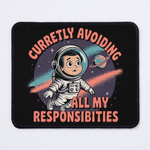 Item preview, Currently Avoiding All My Responsibilities T-Shirt – Retro Space Cartoon Design designed and sold by ARTReMi.