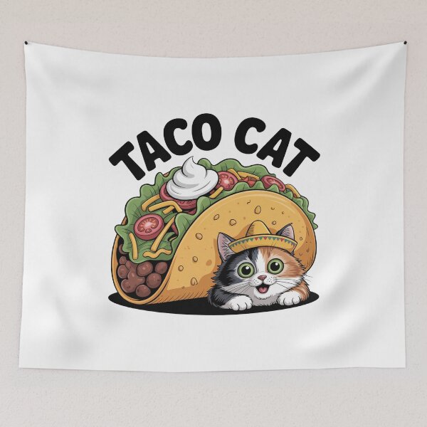 Item preview, Taco Cat Funny Food Design designed and sold by MonkiFlipp.