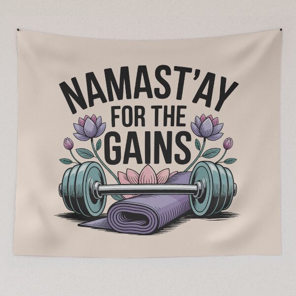 Item preview, Namast'ay For The Gains designed and sold by CrypticHMystic.