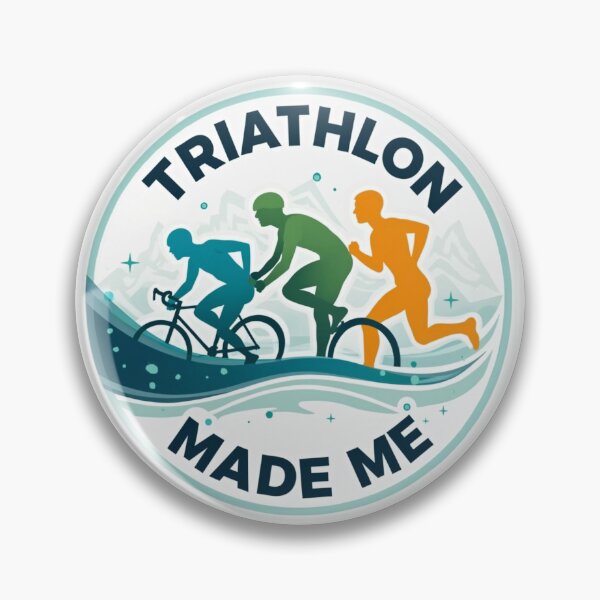 Artikelvorschau, Triathlon hat mich zum Schwimmen, Radfahren und Laufen gemacht Sticker entworfen und verkauft von Triathlongram.
