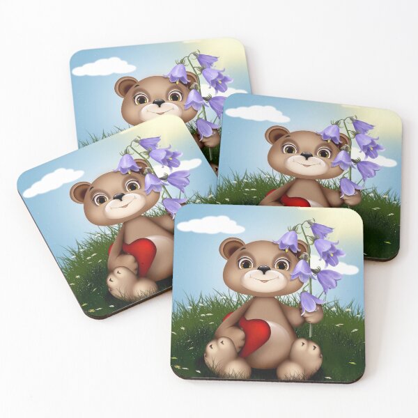 Item preview, Tender Bear and Wild Flowers – Sweetness & Love designed and sold by Rolukino Design.