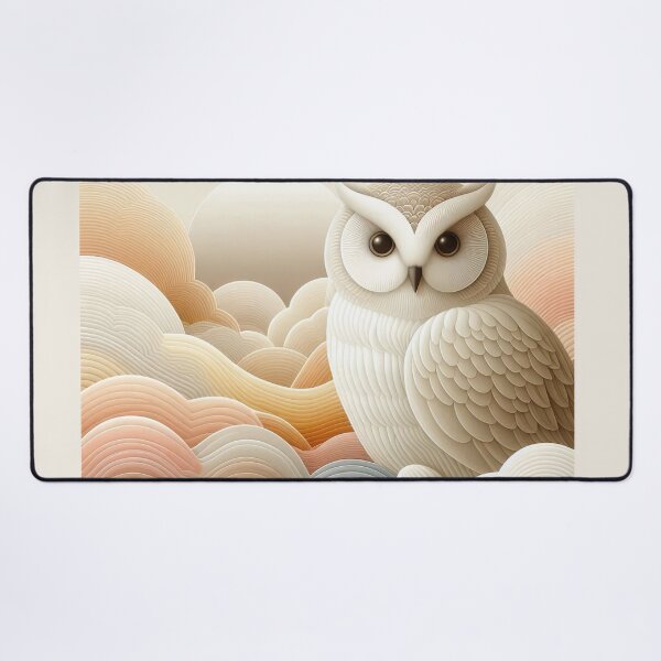 Item preview, A Cheeky Owl Sits Amidst Pastel Flowing Clouds designed and sold by IZiets.