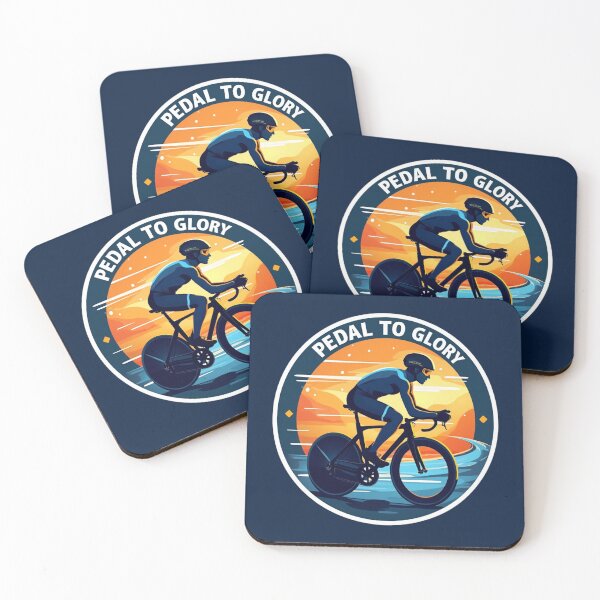 Item preview, Pedal to Glory | Motivational Cycling Sticker Design designed and sold by Triathlongram.