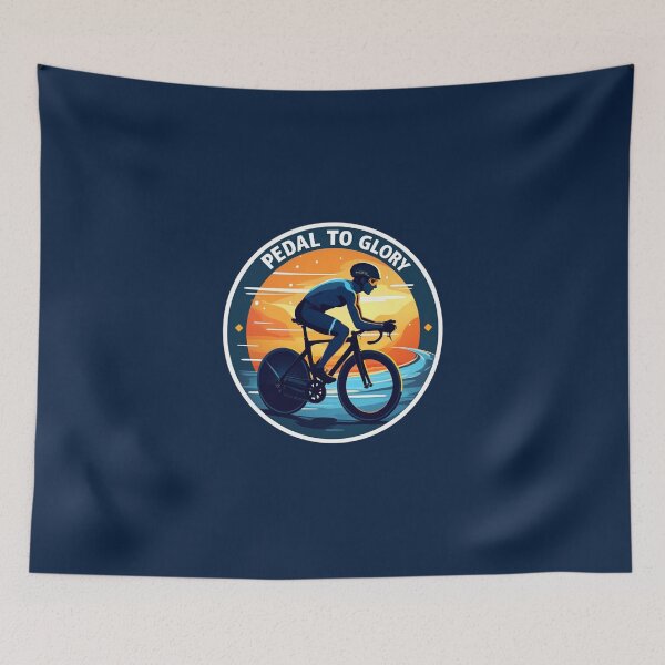 Item preview, Pedal to Glory | Motivational Cycling Sticker Design designed and sold by Triathlongram.