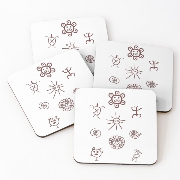 Item preview, Set of Taino Symbols Puerto Rico Brown designed and sold by byDarling.