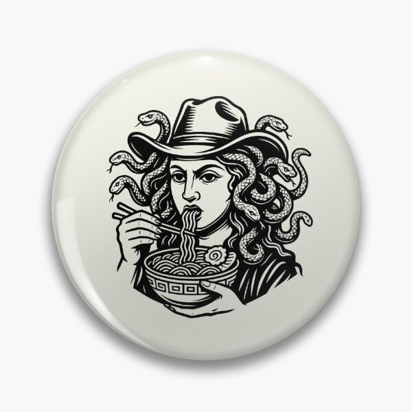Item preview, Medusa Eating Ramen Noodles Greek Portrait Vintage T-Shirt designed and sold by SunfullyYours.