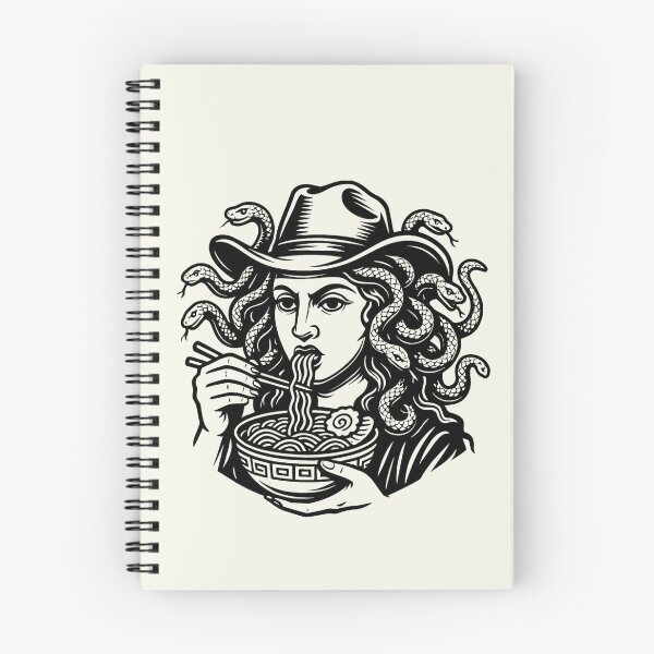 Item preview, Medusa Eating Ramen Noodles Greek Portrait Vintage T-Shirt designed and sold by SunfullyYours.