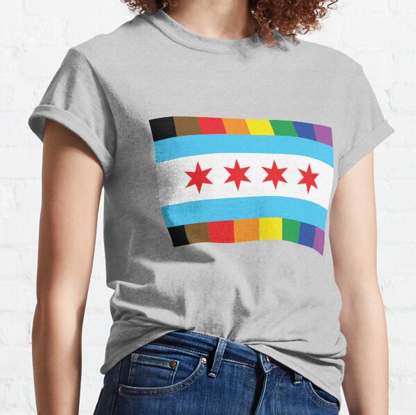 The Alley Distressed Chicago Flag T-Shirt - Small