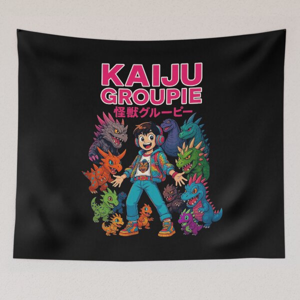 Item preview, Kaiju Groupie – Colorful Anime-Inspired Monster Fan Art Design designed and sold by Victor Shadehorn.