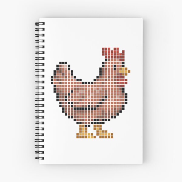 Item preview, Pixeled chicken (red) designed and sold by Brain Fart Buffet.