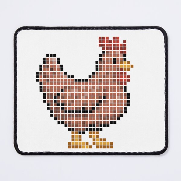 Item preview, Pixeled chicken (red) designed and sold by Brain Fart Buffet.