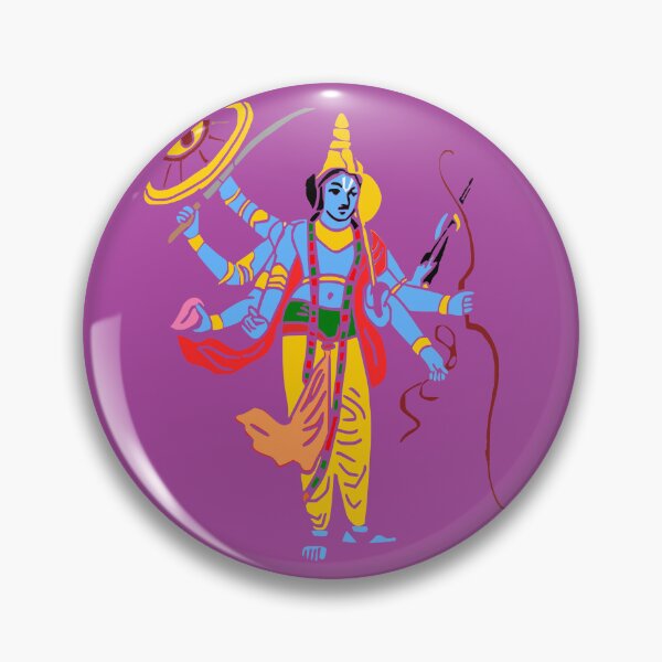 Item preview, Multiarms Avatar Art – Divine Warrior Form of Lord Vishnu & Ram designed and sold by IndianShopper.