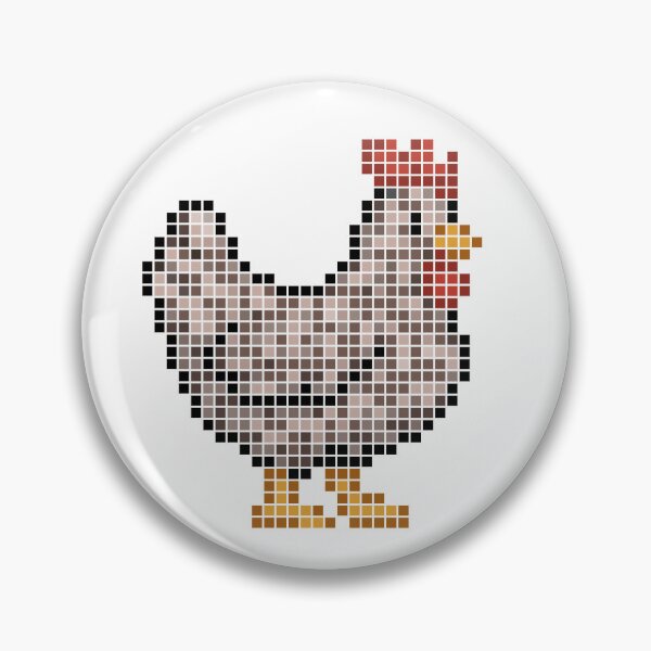 Item preview, Pixeled chicken (red laced) designed and sold by Brain Fart Buffet.