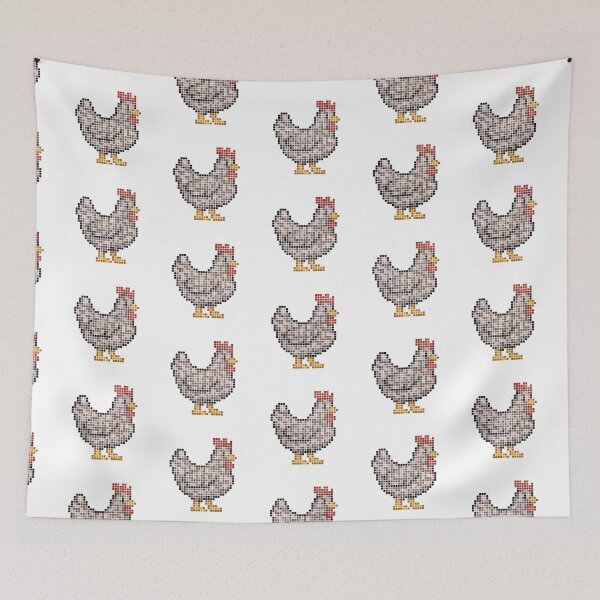 Item preview, Pixeled chicken (red laced) designed and sold by Brain Fart Buffet.