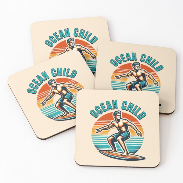 Item preview, Ocean Child. Retro surfer art designed and sold by Pearl67.