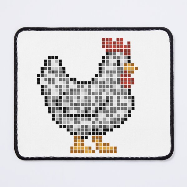 Item preview, Pixeled chicken (silver laced) designed and sold by Brain Fart Buffet.