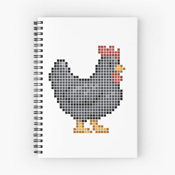 Item preview, Pixeled chicken (black) designed and sold by Brain Fart Buffet.