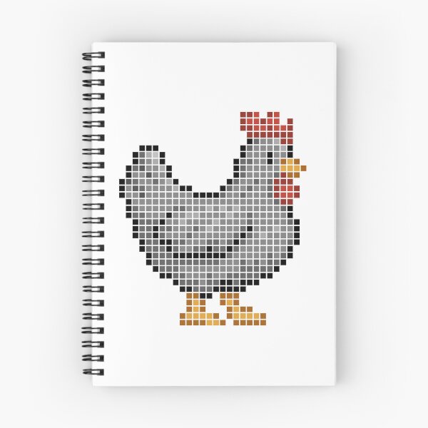 Item preview, Pixeled chicken (silver) designed and sold by Brain Fart Buffet.