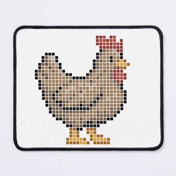Item preview, Pixeled chicken (brown) designed and sold by Brain Fart Buffet.