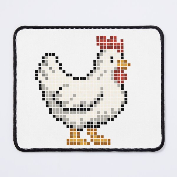 Item preview, Pixeled chicken (white) designed and sold by Brain Fart Buffet.
