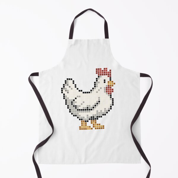 Item preview, Pixeled chicken (white) designed and sold by Brain Fart Buffet.