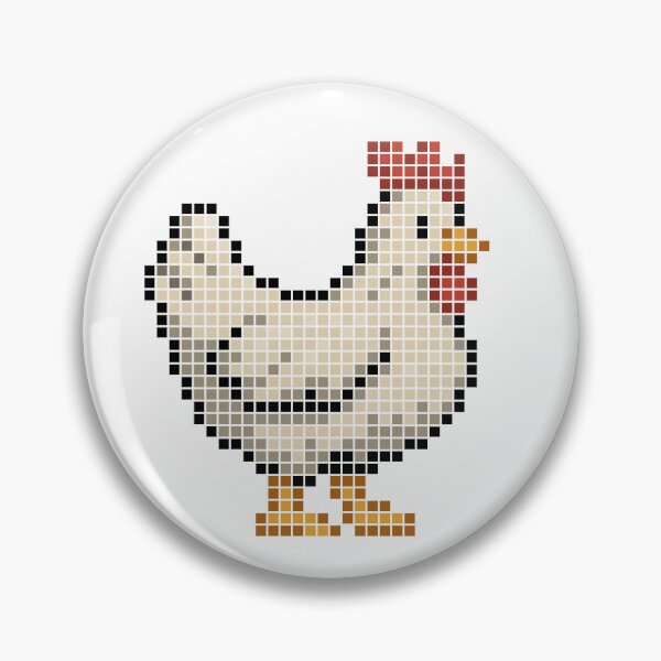 Item preview, Pixeled chicken (ivory) designed and sold by Brain Fart Buffet.
