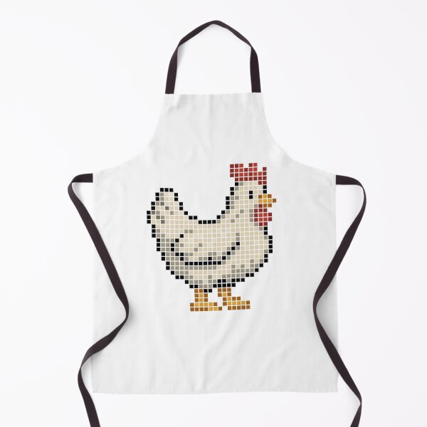 Item preview, Pixeled chicken (ivory) designed and sold by Brain Fart Buffet.
