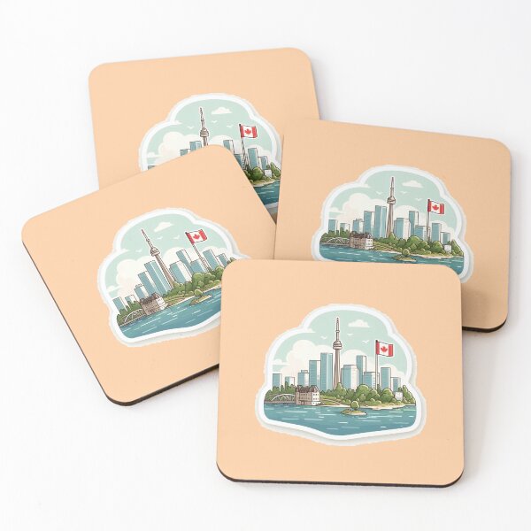 Item preview,  Wellesley Toronto Canada Minimalist Watercolor Cityscape Sticker,  designed and sold by PaintMeWorld.