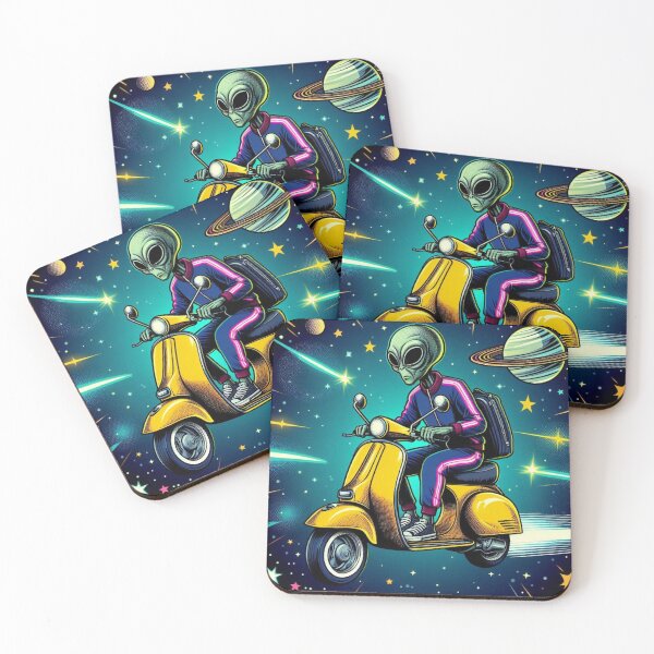 Item preview, alien riding a motorcycle designed and sold by Dogandesighn.